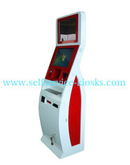 Floor Standing Dual Display Self Service Check In Kiosk For Airport / Hotel Checkin
