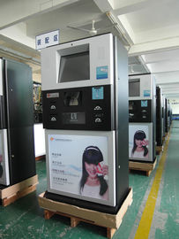 Aluminum Self Service Kiosk with Card Dispenser, Ticket Printer for Cash, Credit Card Payment